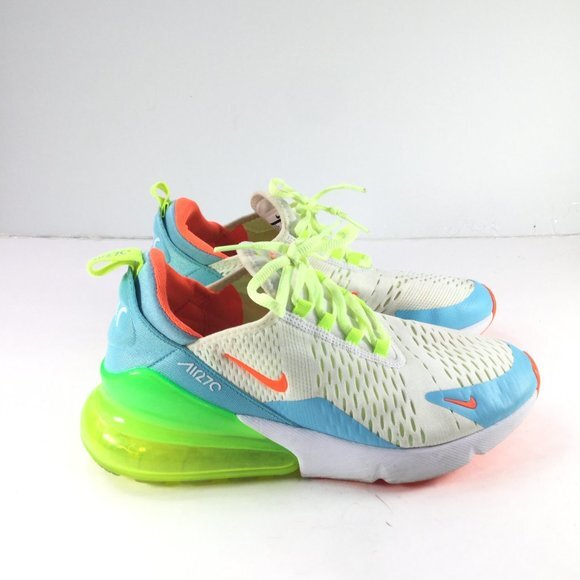 Nike Air Max Sneakers 270 BG Blue Gaze Barely Volt CJ9940-400 Youth 6.5Y - Picture 3 of 8